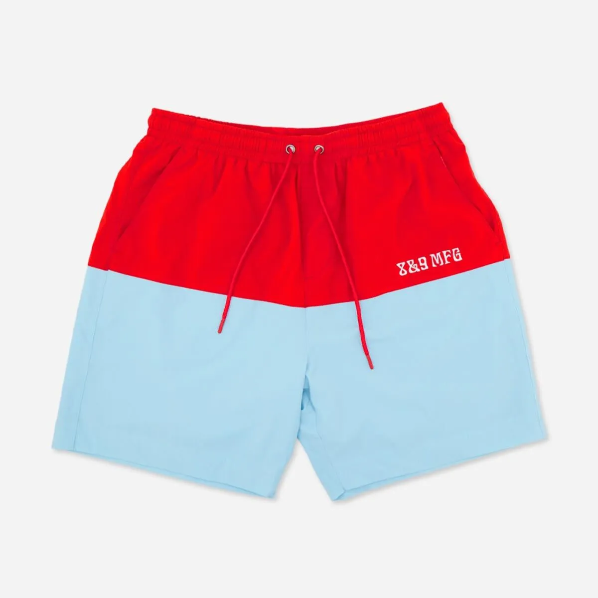 8&9 "Mas Fresco" Red Sky Nylon Shorts