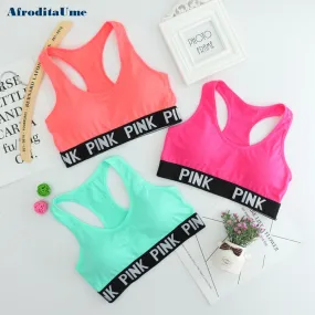 AfroditaUme Women Casual Crop Top Cropped Padded Bra Tank Top Vest Fitness Stretch Tanks Workout Bras
