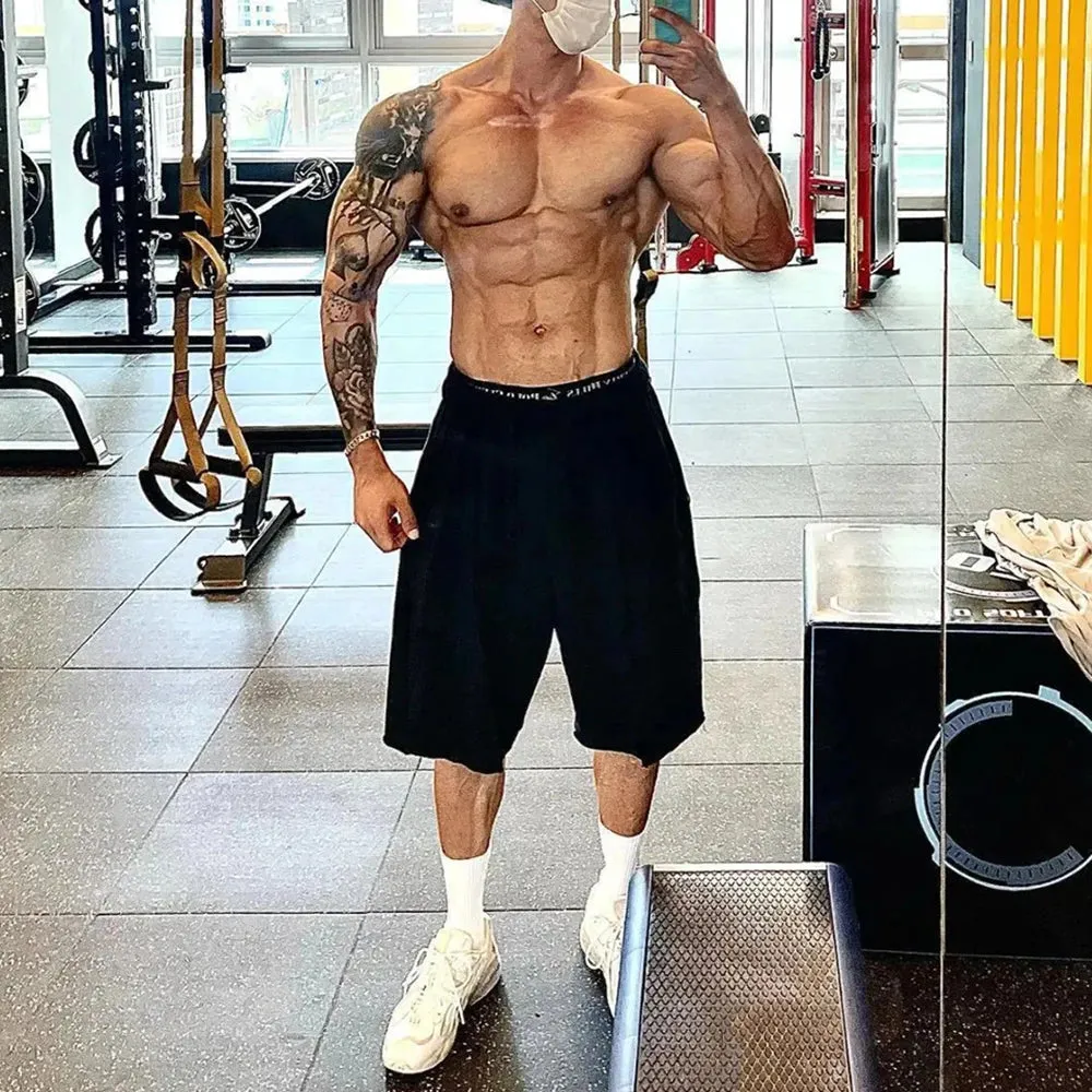 Aidase Mens Casual Sports Shorts Genderless 2024 New Streetwear Fitness Solid Color Loose Simple Comfortable Five-Point Pants Unisex