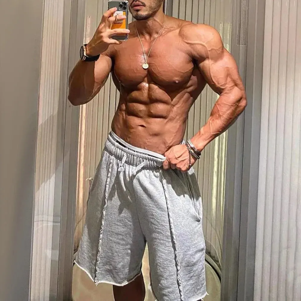 Aidase Mens Casual Sports Shorts Genderless 2024 New Streetwear Fitness Solid Color Loose Simple Comfortable Five-Point Pants Unisex
