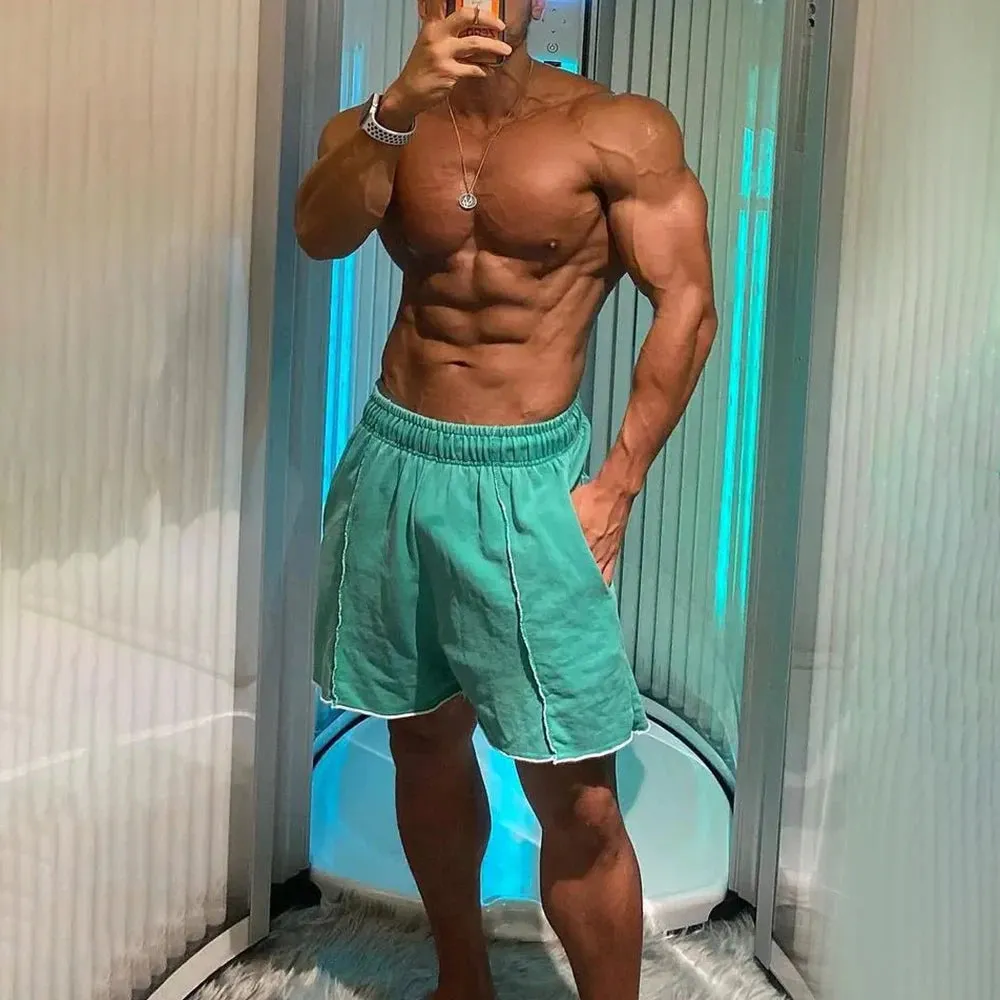 Aidase Mens Casual Sports Shorts Genderless 2024 New Streetwear Fitness Solid Color Loose Simple Comfortable Five-Point Pants Unisex