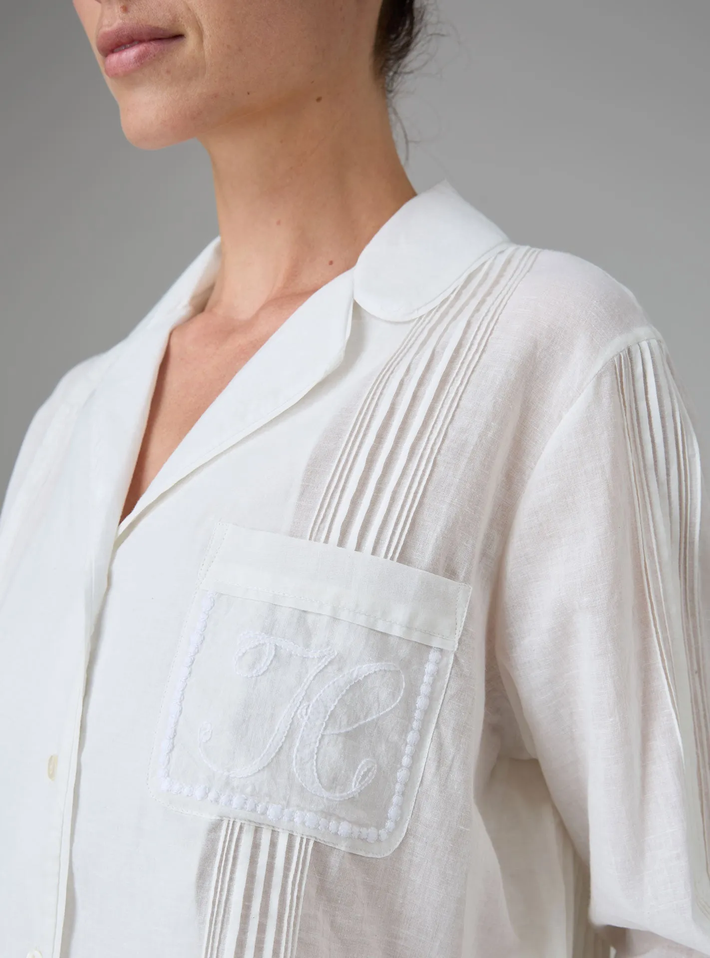 Albertine Pajamas set - Khadi Voile Lucknow - Off White