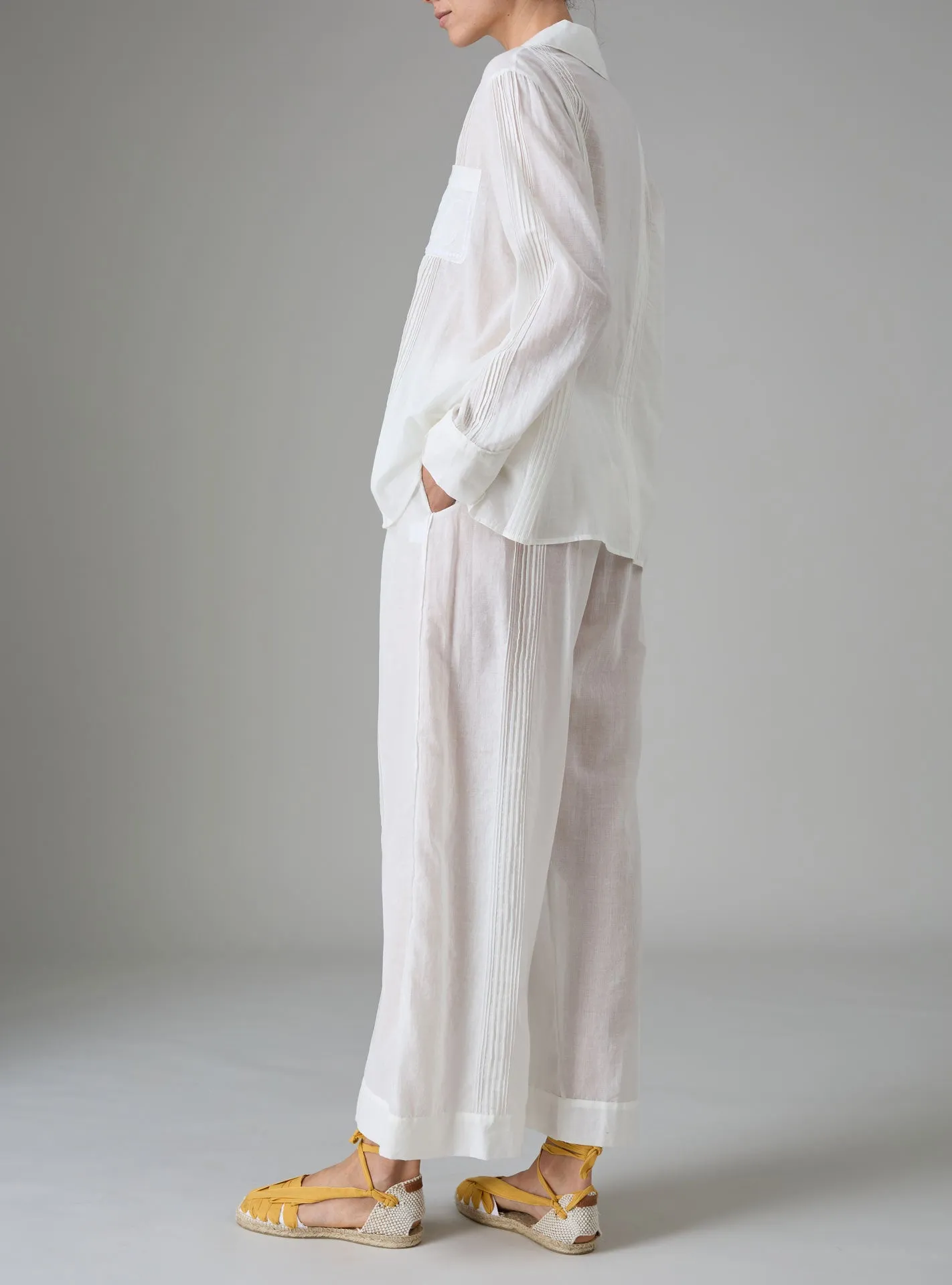 Albertine Pajamas set - Khadi Voile Lucknow - Off White