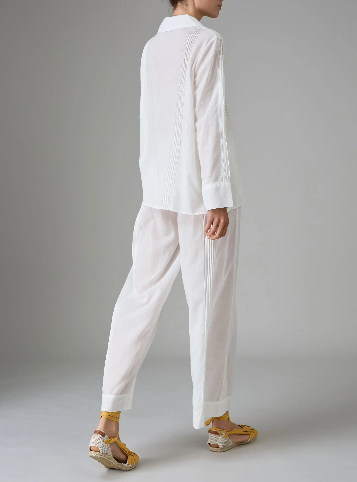 Albertine Pajamas set - Khadi Voile Lucknow - Off White