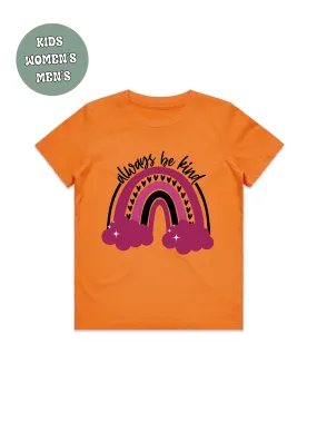 ALWAYS BE KIND PURPLE RAINBOW TSHIRT HARMONY DAY