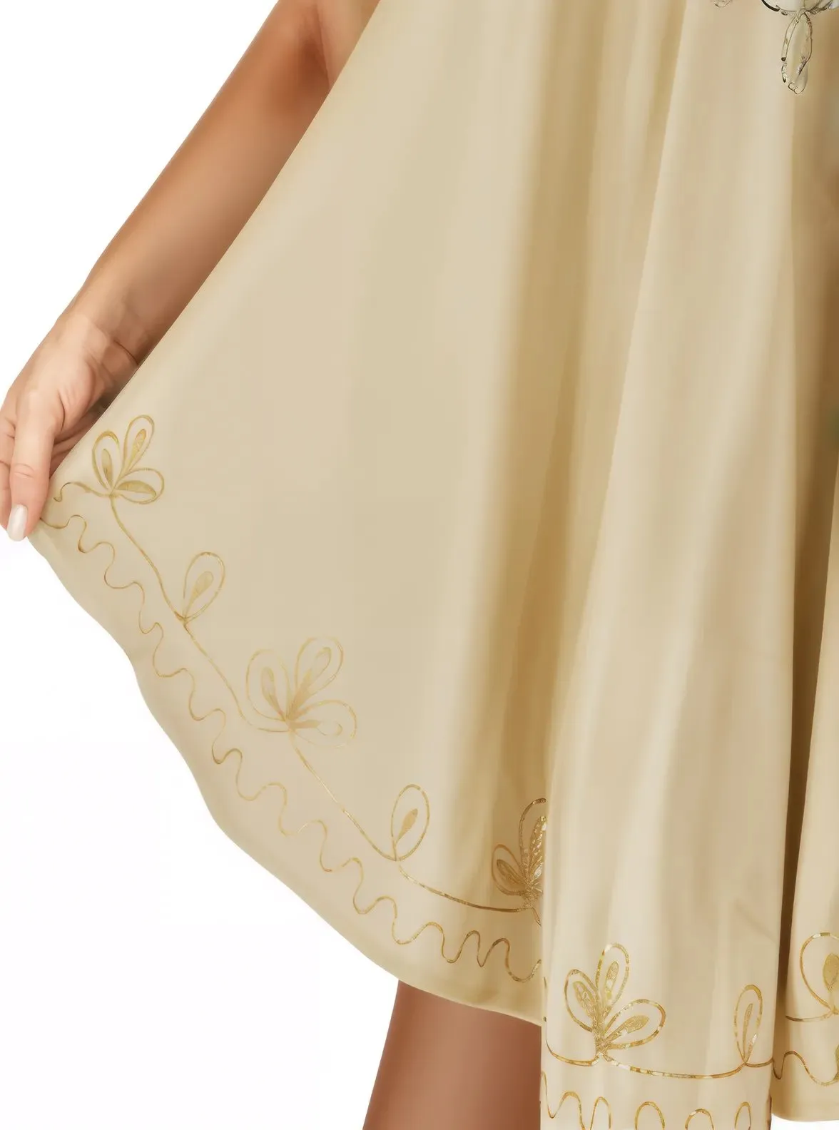 Antiqued Yellow Boho Short Sleeve Flowy Dress – Loose Fit| Tenku Designs