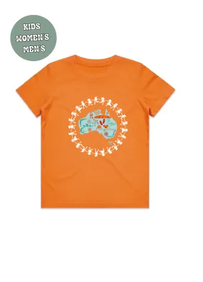 AUSTRALIA MAP TSHIRT HARMONY DAY