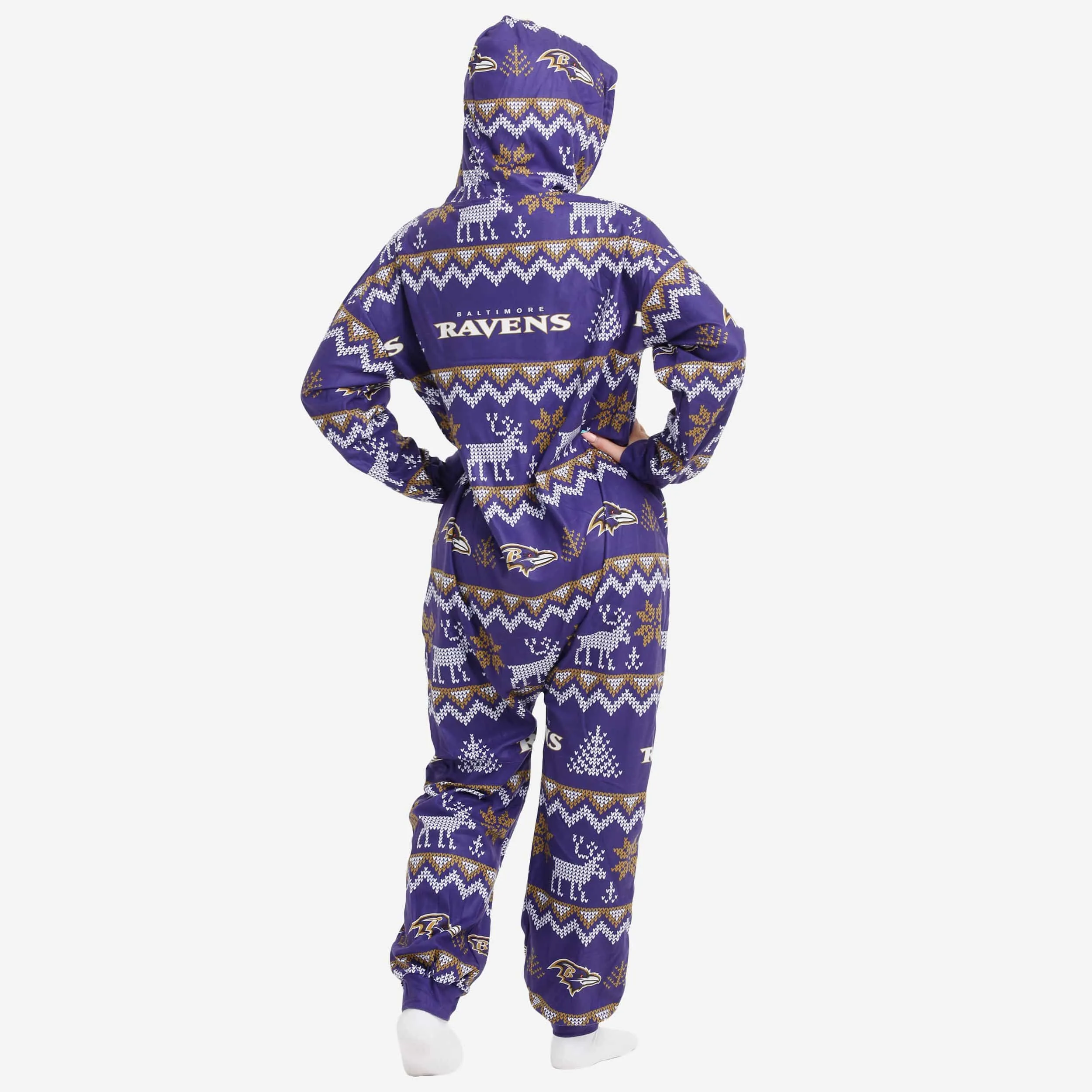Baltimore Ravens Ugly Pattern One Piece Pajamas