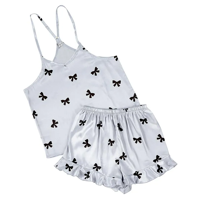 Bella Sleep   Spa | Cami   Ruffled Shorts Set - Bows
