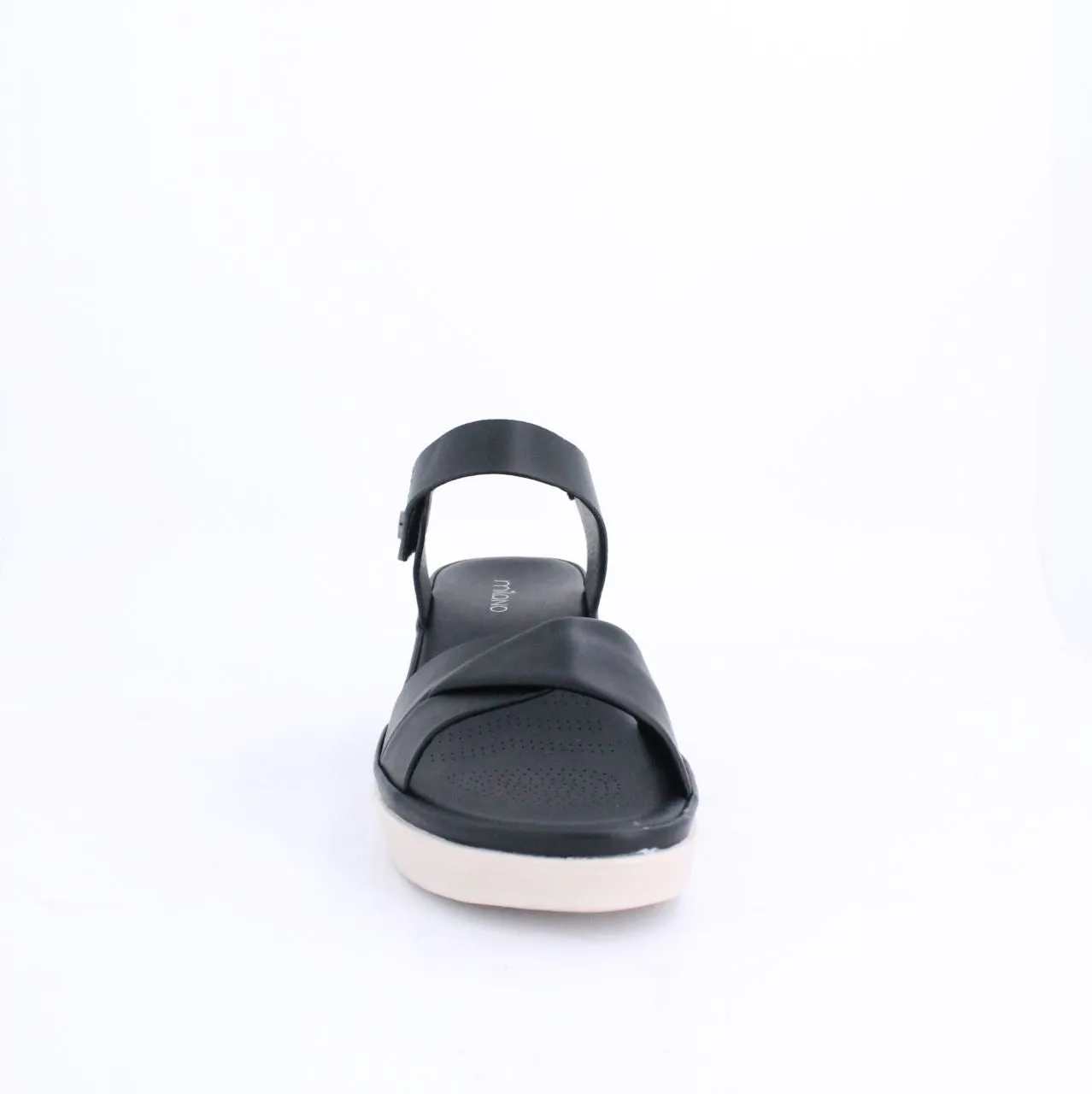 BETHSANDAL Ankle Strap Wedges-Black