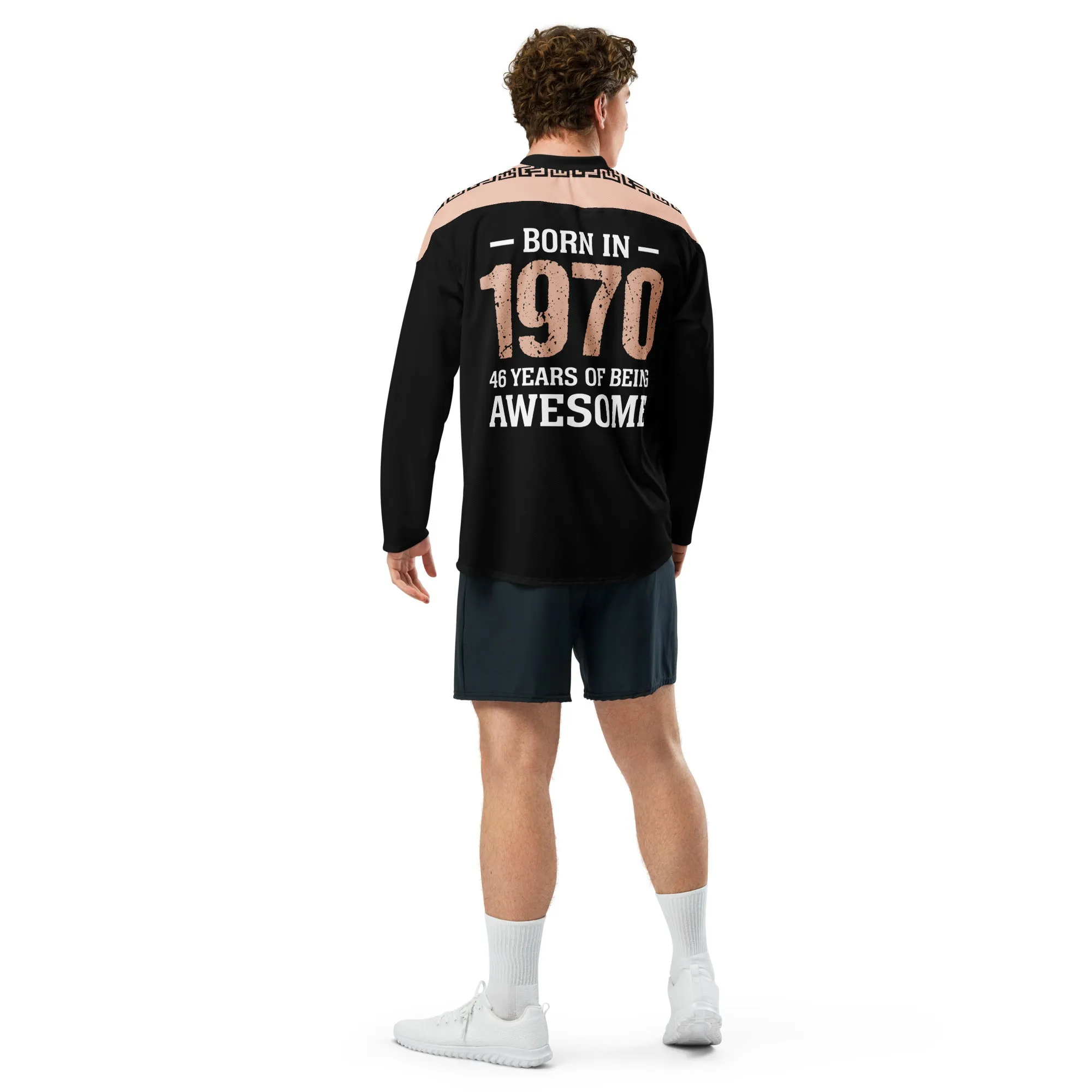 Black Recycled hockey fan jersey