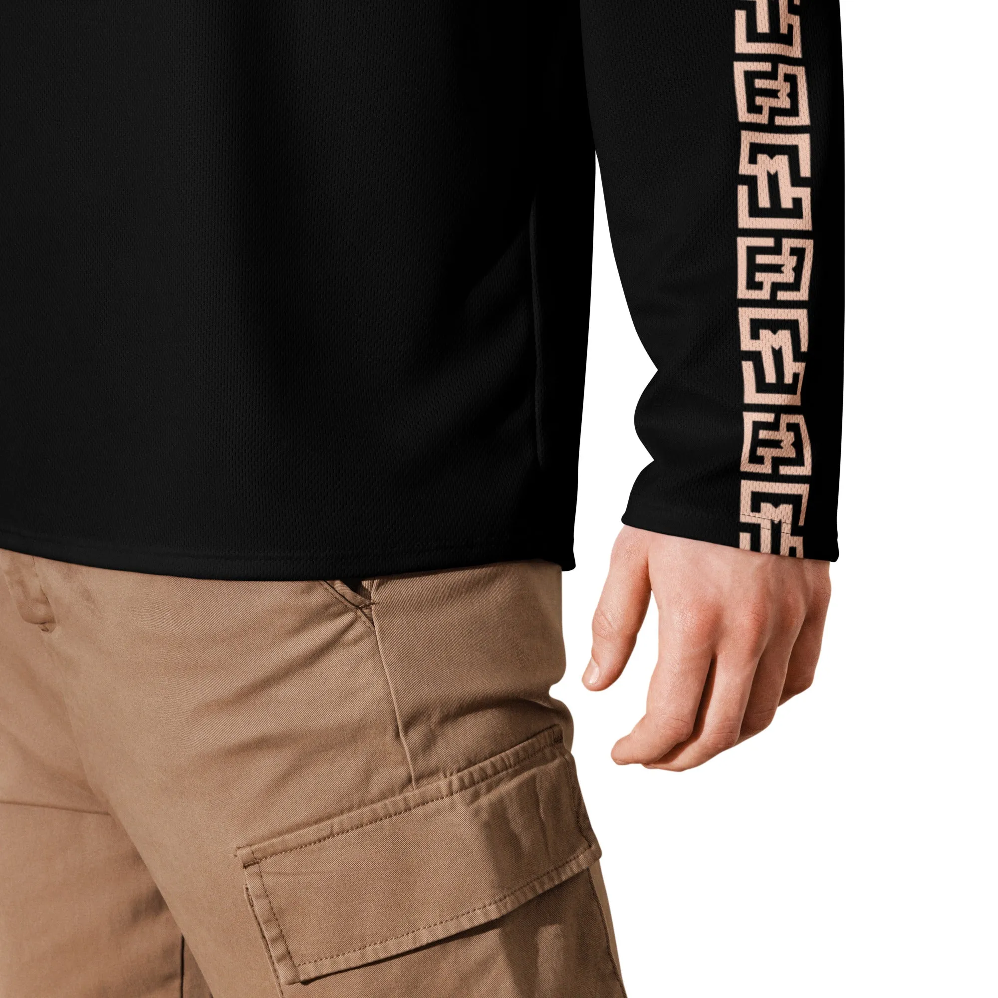 Black Recycled hockey fan jersey