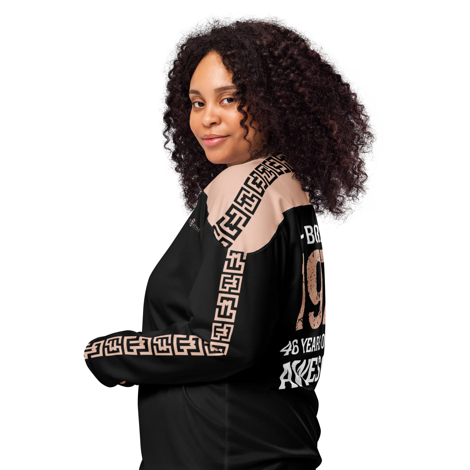 Black Recycled hockey fan jersey