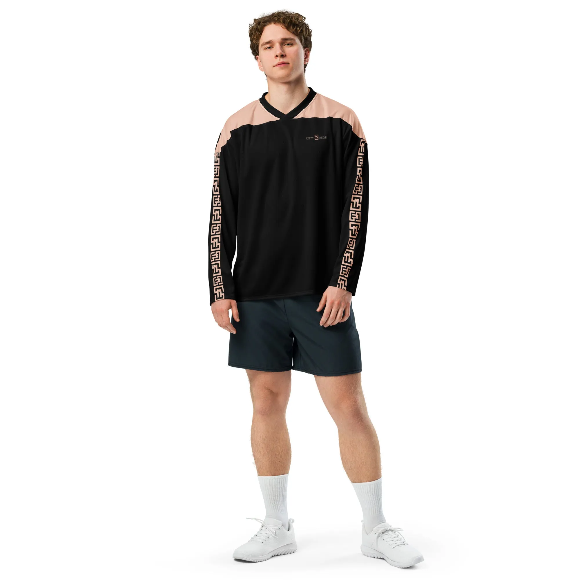 Black Recycled hockey fan jersey