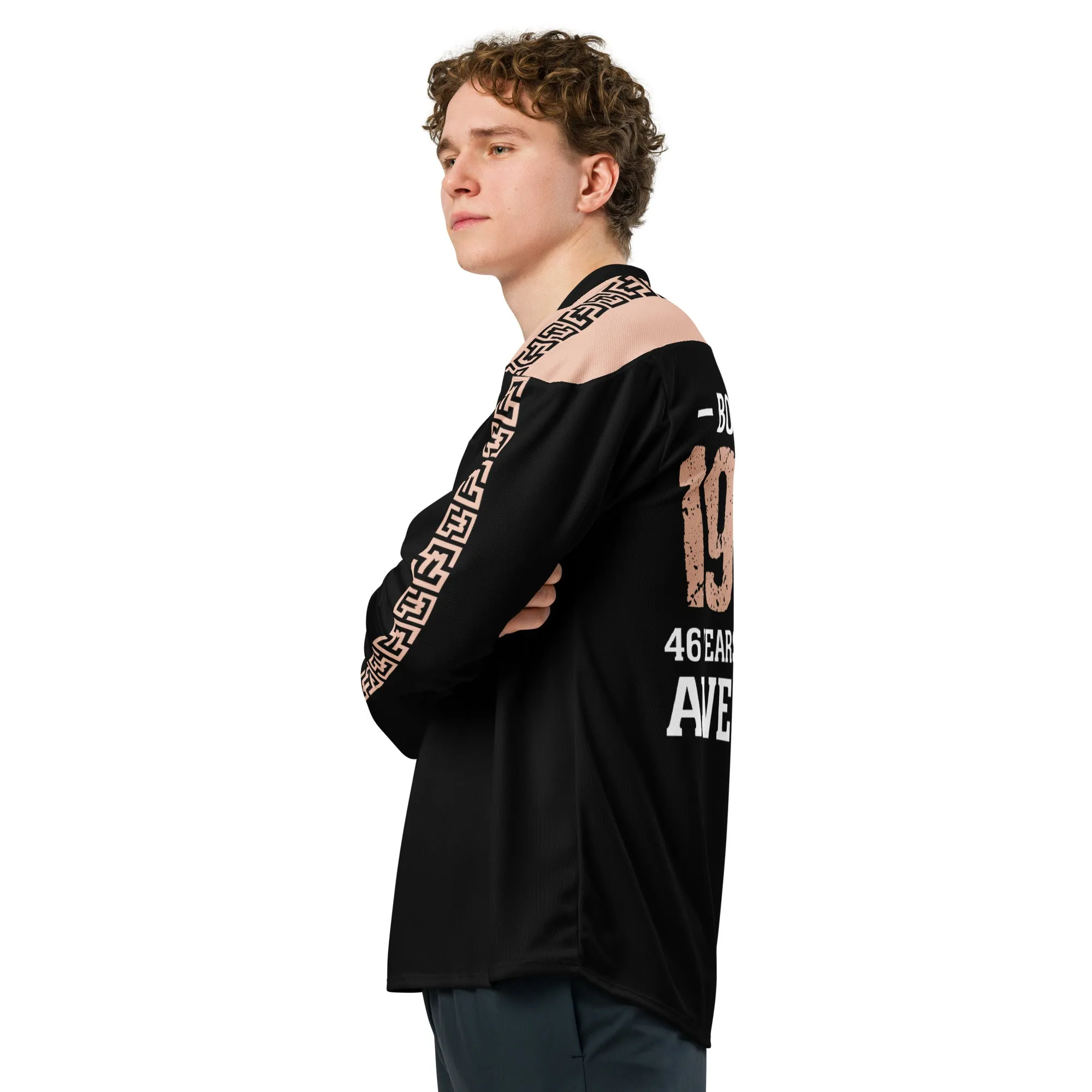 Black Recycled hockey fan jersey
