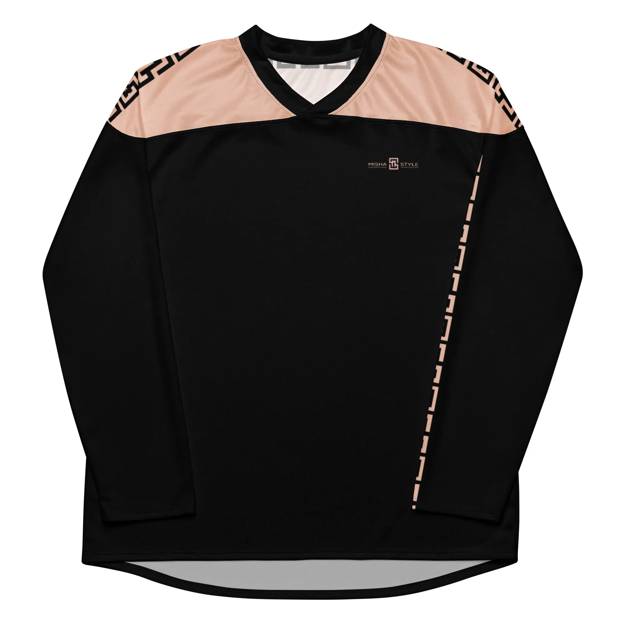 Black Recycled hockey fan jersey