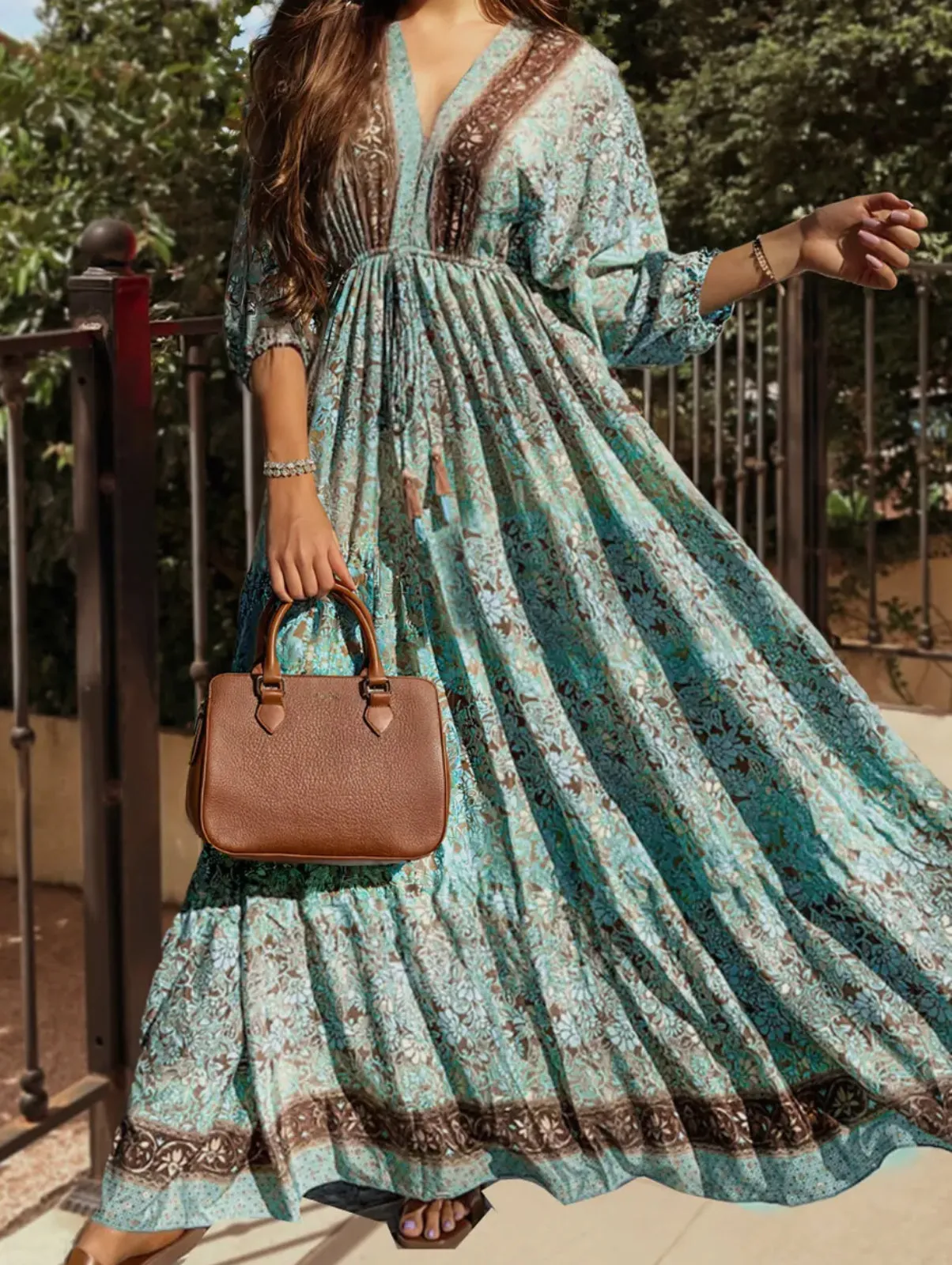 Boho Floral Maxi Dress