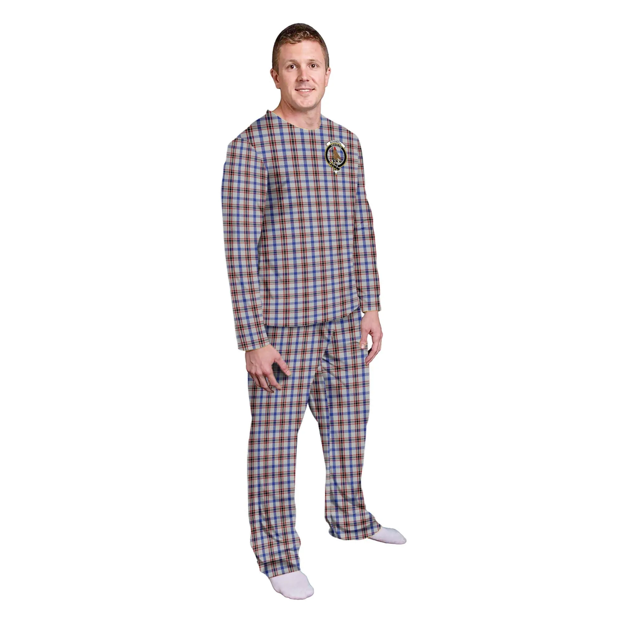 Boswell Tartan Pajamas Family Set with Family Crest