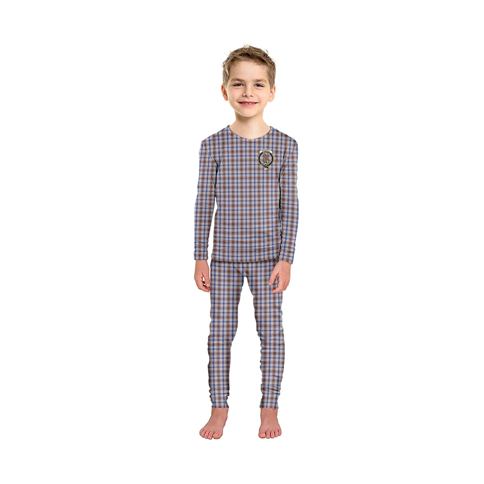 Boswell Tartan Pajamas Family Set with Family Crest