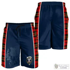 Brodie Modern Tartan Men's Shorts with Family Crest and Scottish Thistle Vibes Sport Style