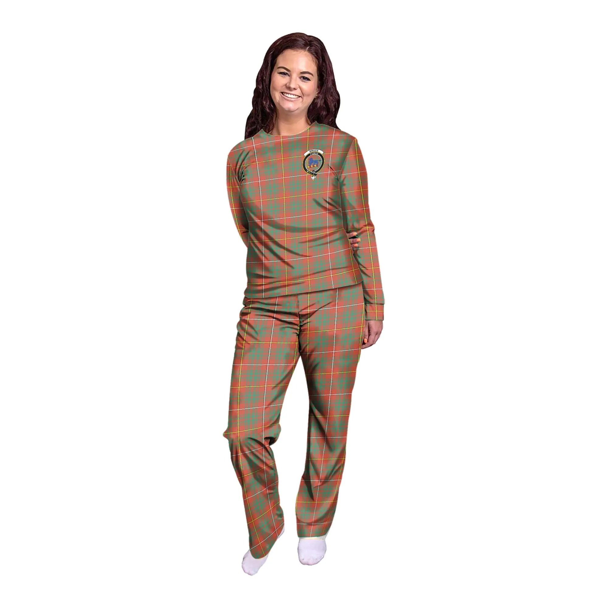 Bruce Ancient Tartan Pajamas Family Set with Family Crest