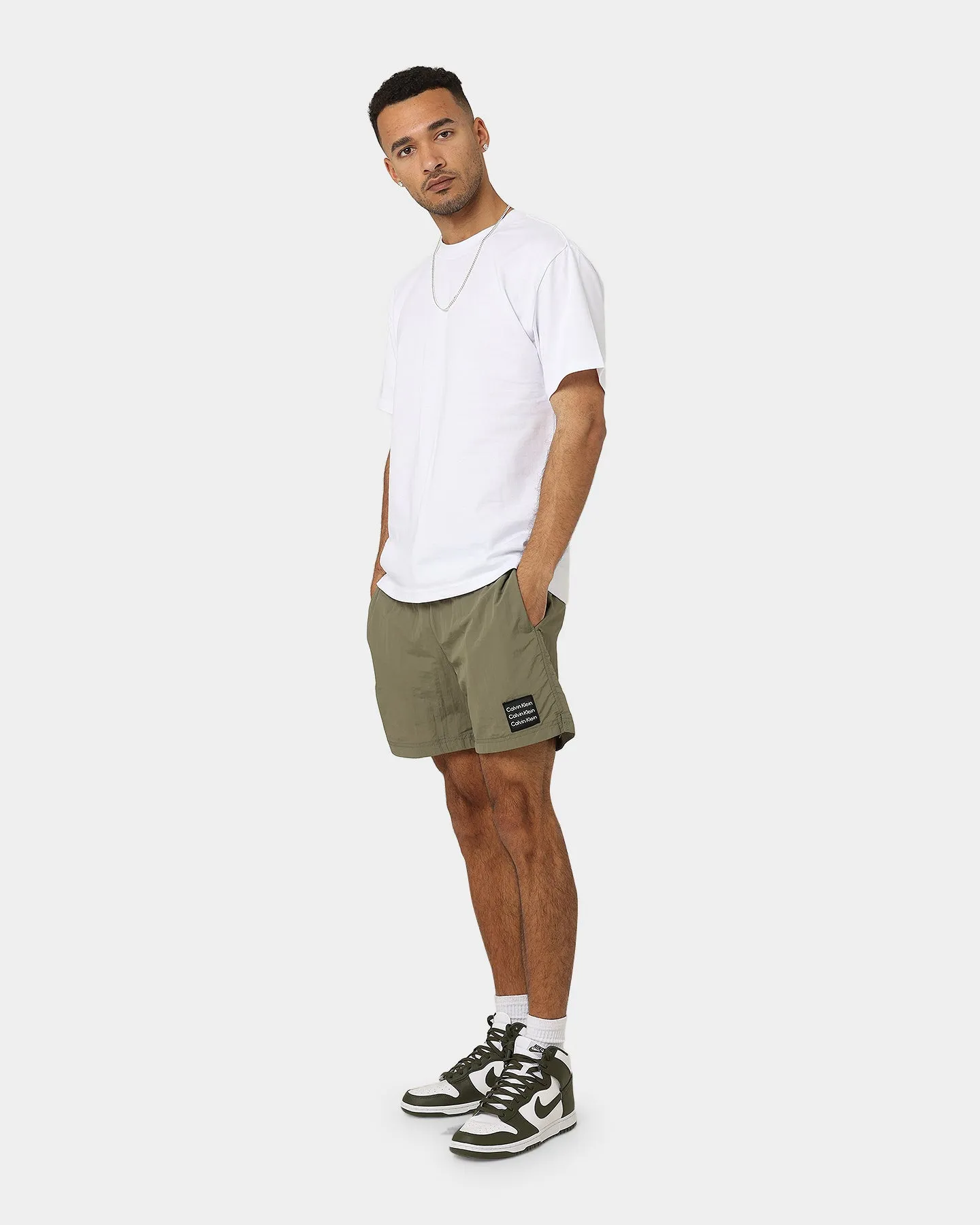 Calvin Klein Medium Drawstring Shorts New Basil