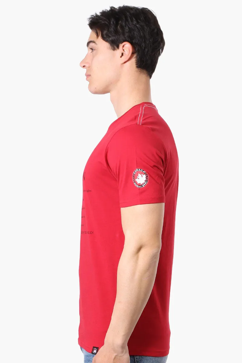 Canada Weather Gear I Am Canadian Print Tee - Red