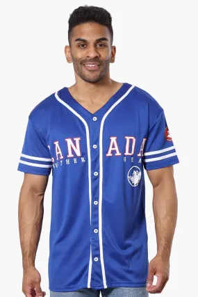 Canada Weather Gear Mesh Chest Logo Baseball Tee - Blue