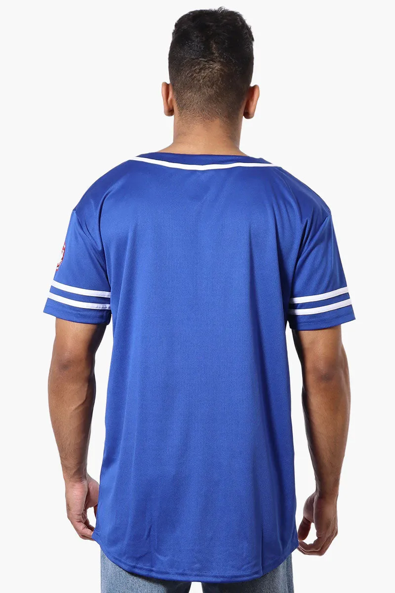 Canada Weather Gear Mesh Chest Logo Baseball Tee - Blue