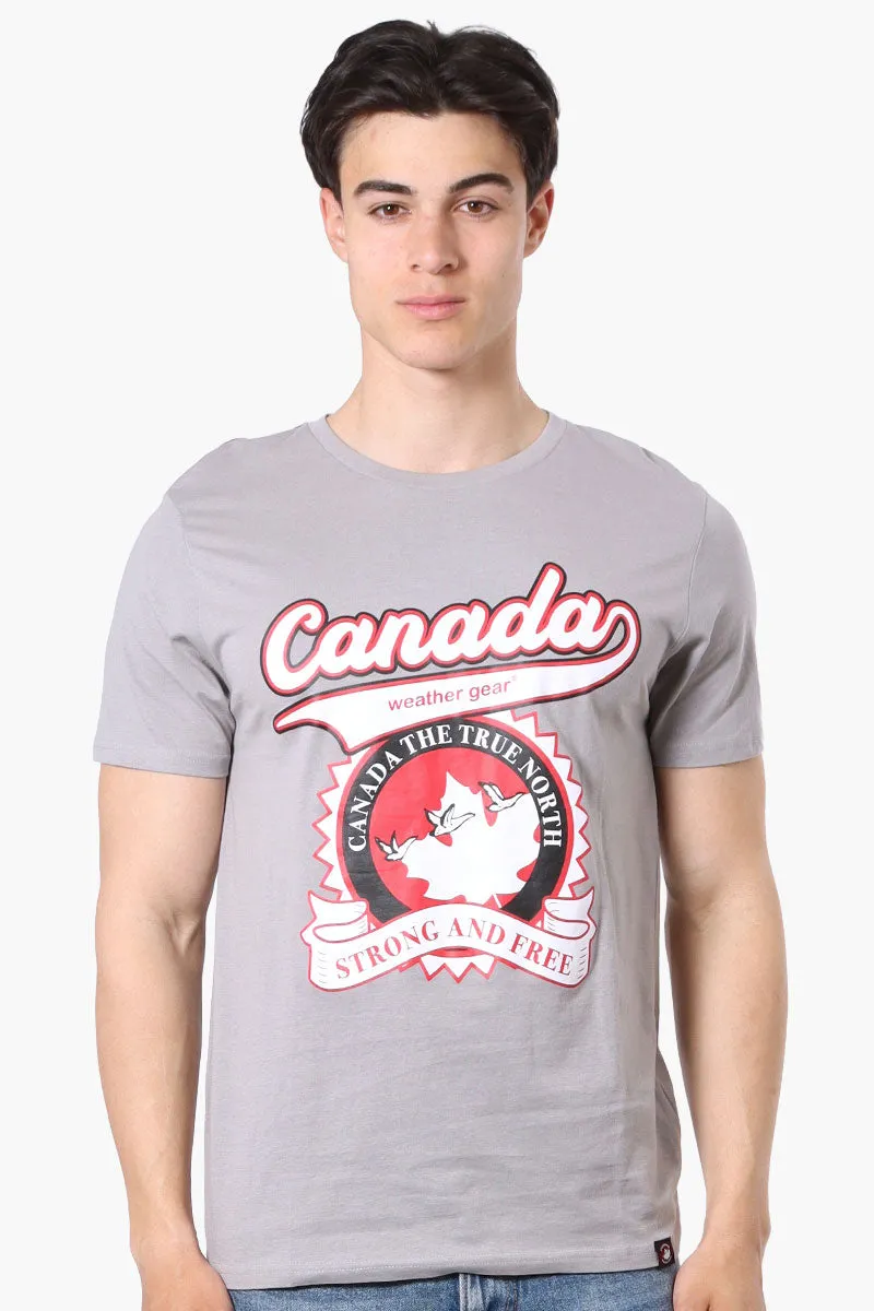 Canada Weather Gear Strong And Free Print Tee - Stone