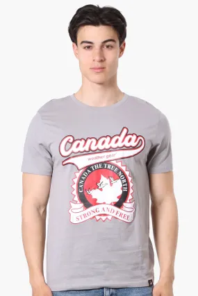 Canada Weather Gear Strong And Free Print Tee - Stone