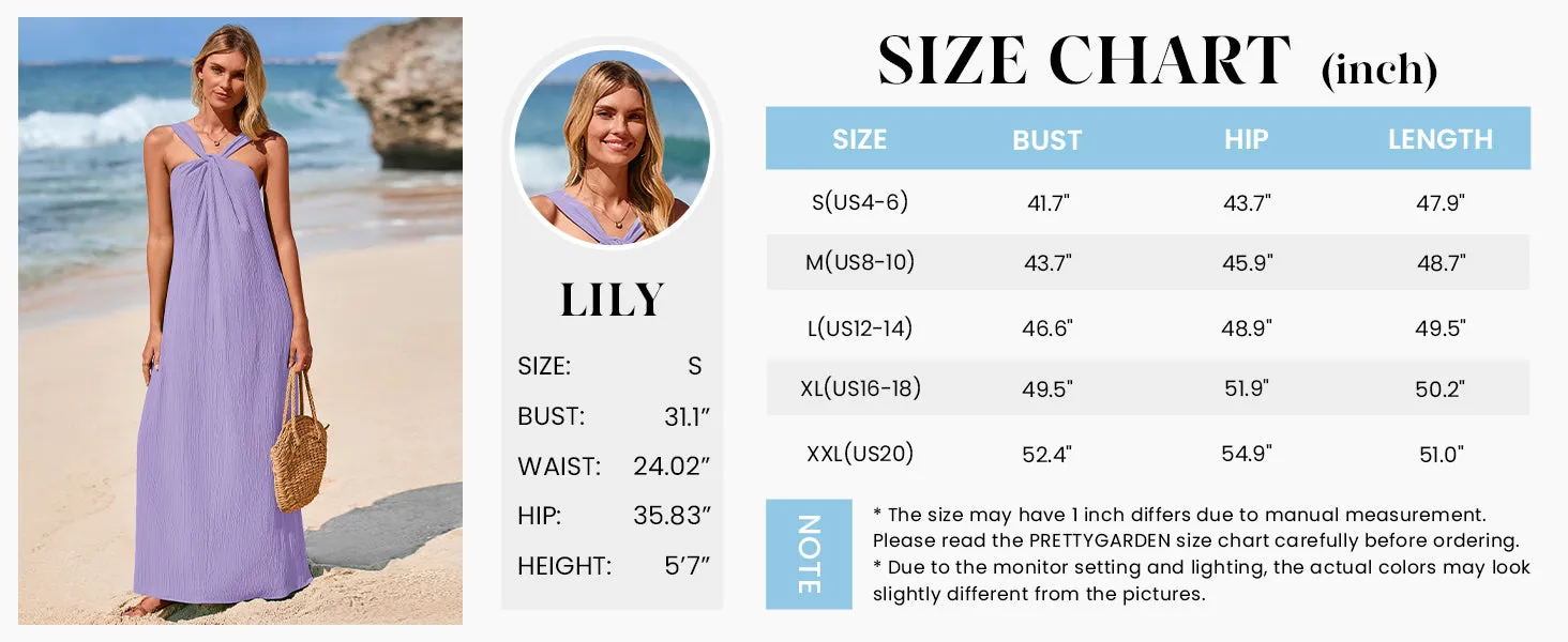 Casual Sleeveless Strappy Loose Flowy Beach Maxi Dress with Pockets