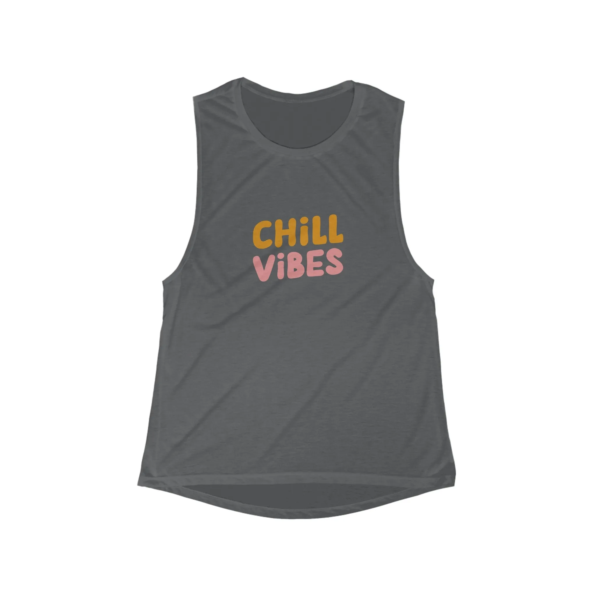 Chill Vibes Flowy Scoop Muscle Tank