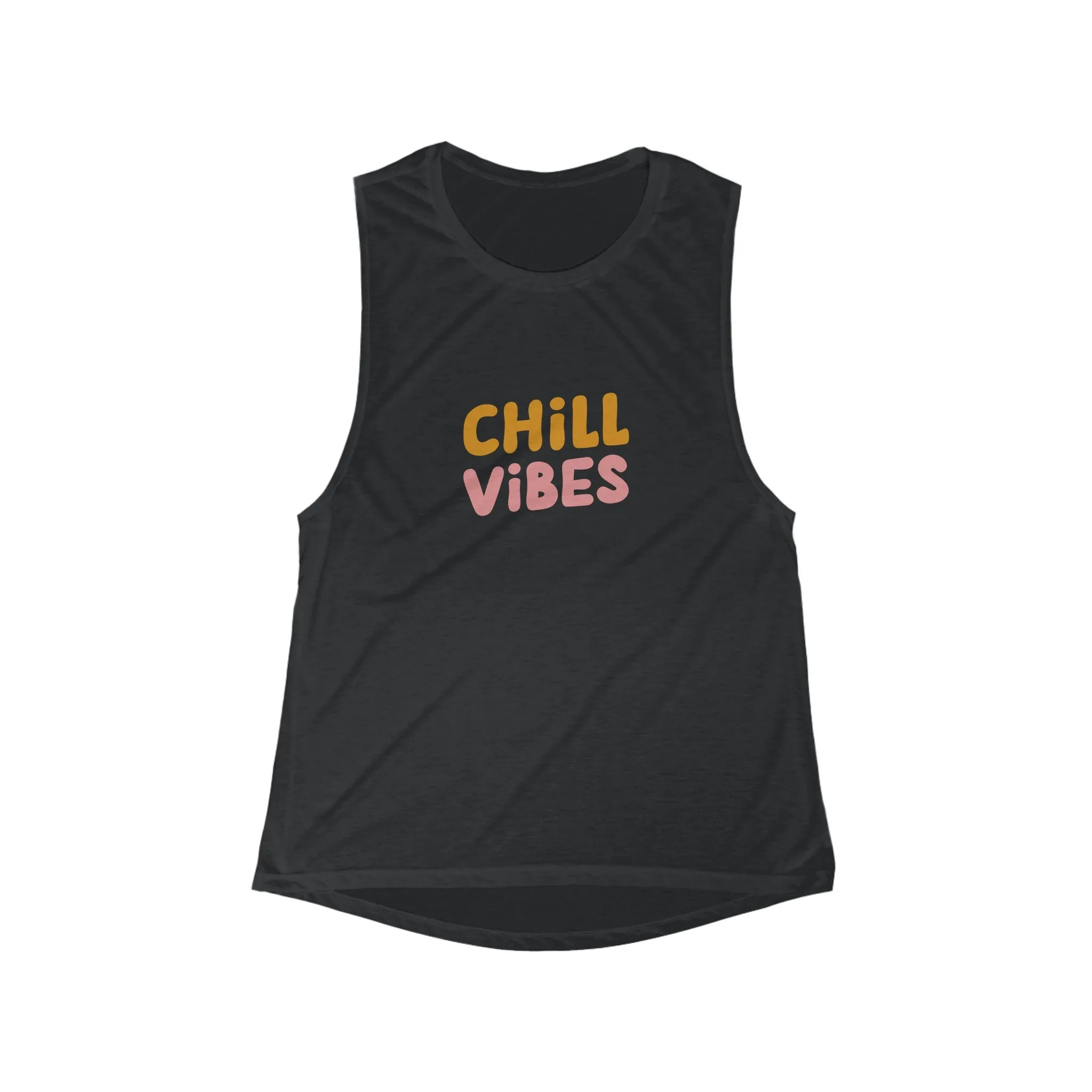 Chill Vibes Flowy Scoop Muscle Tank