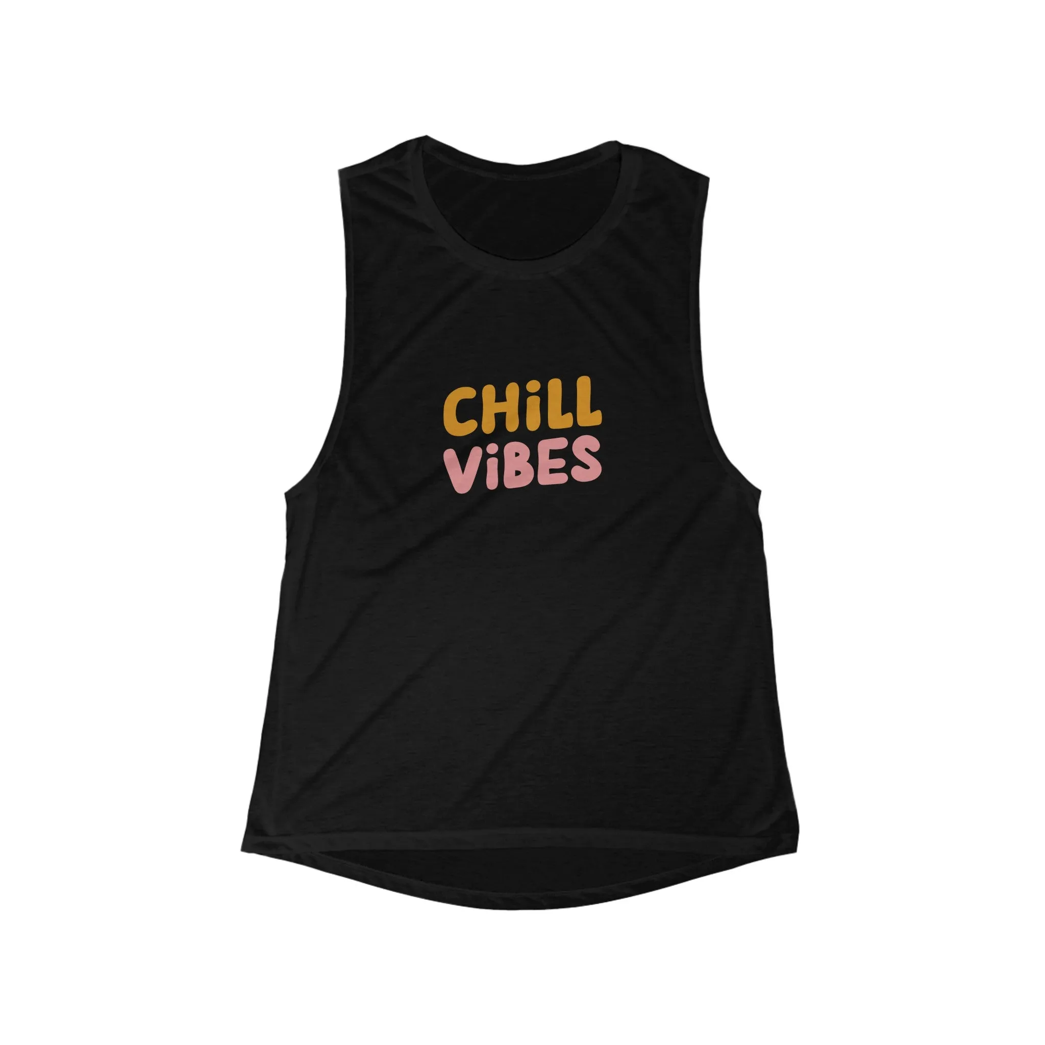 Chill Vibes Flowy Scoop Muscle Tank