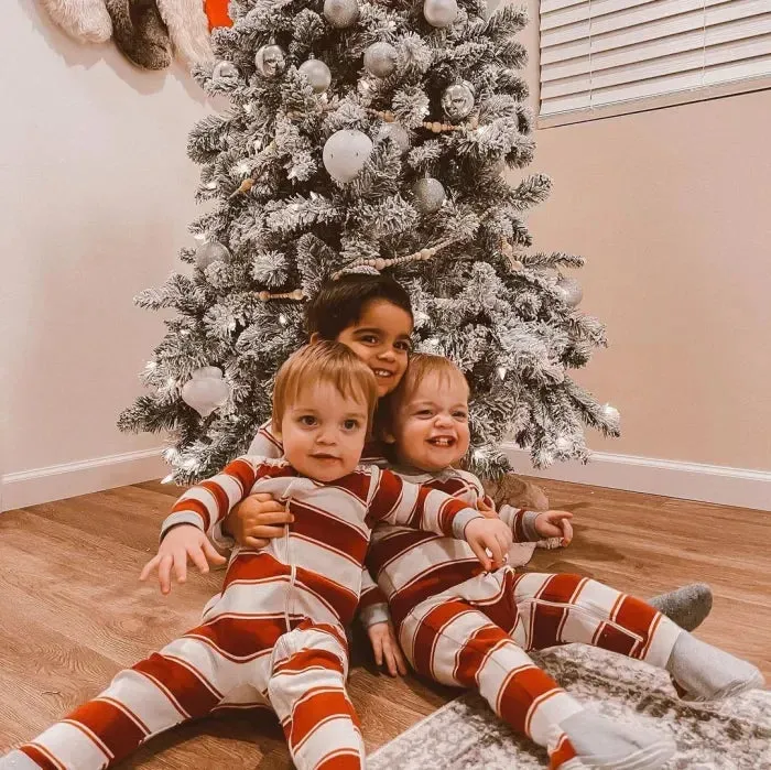 Christmas Parent-Child Red Stripe Family Matching Set