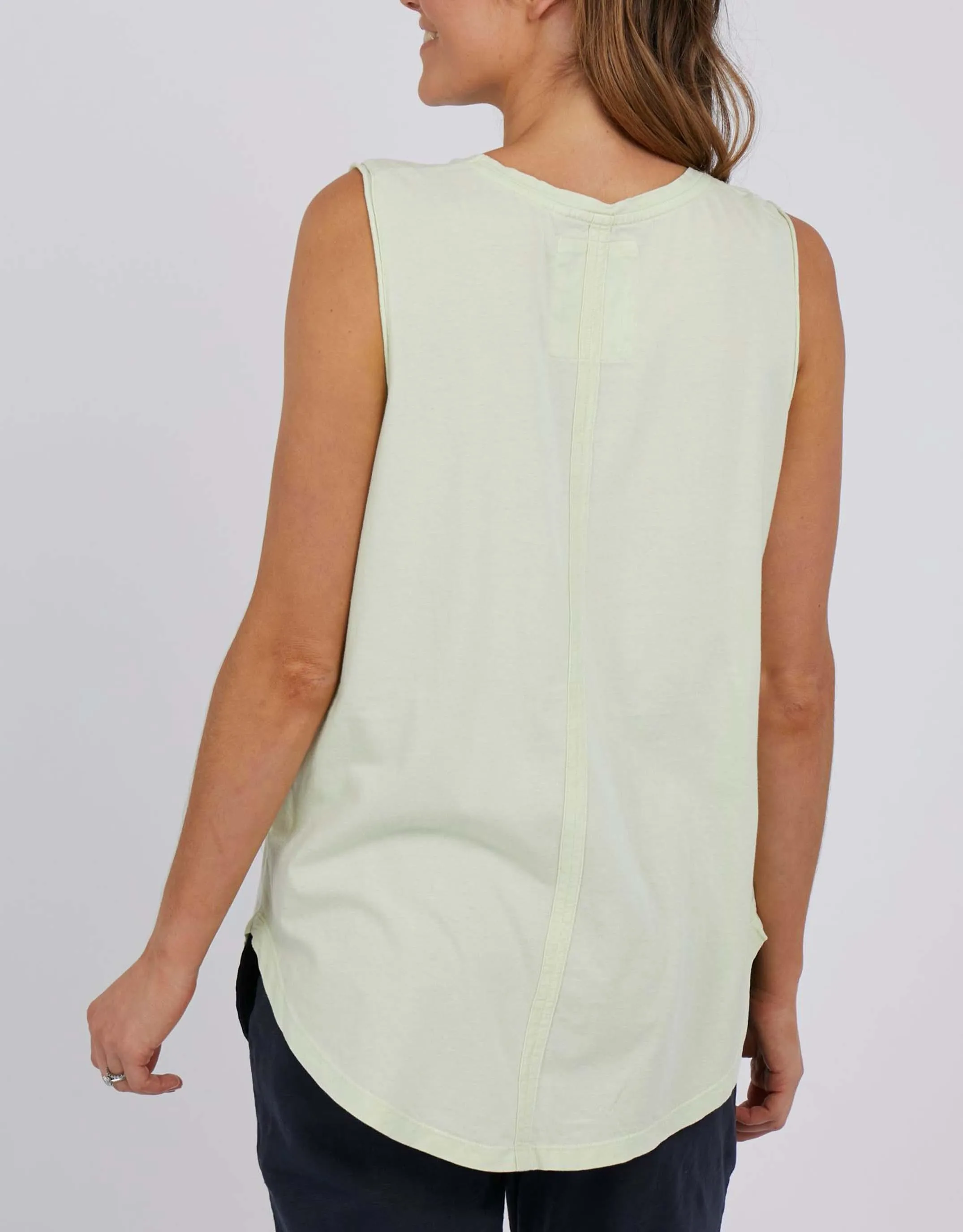 Cloud Scoop Tank - Lime Cream