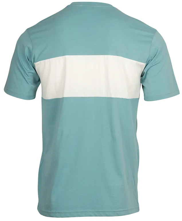 Elliott Blocked Tee - Cameo Blue/Snow White