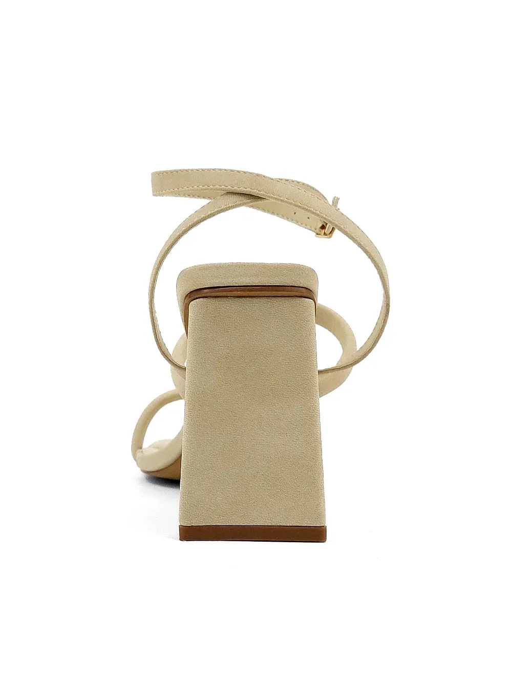 Evangeline Cream Strappy Block Heel FINAL SALE