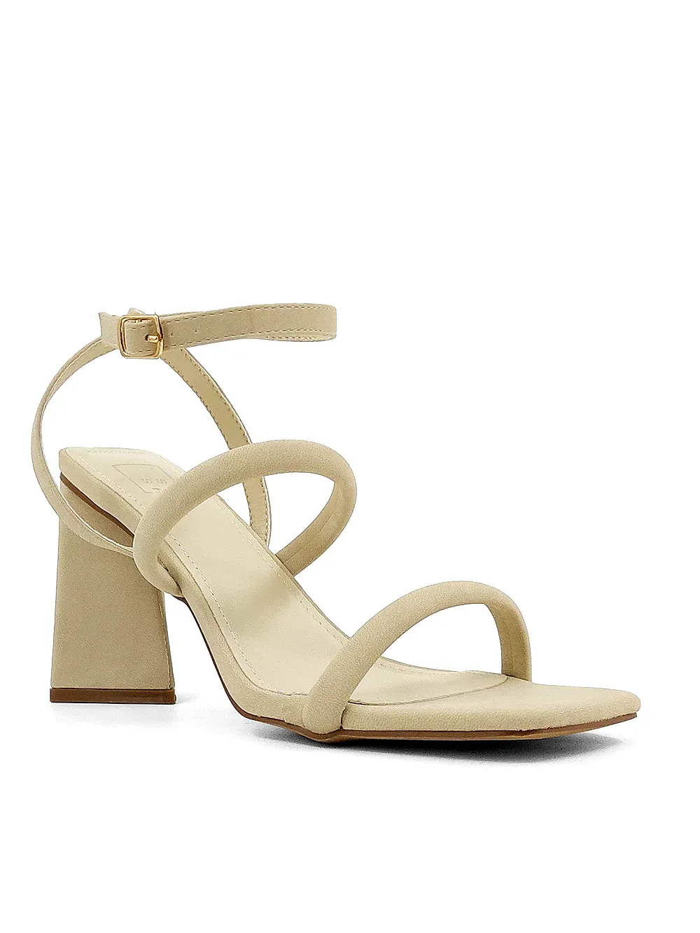 Evangeline Cream Strappy Block Heel FINAL SALE