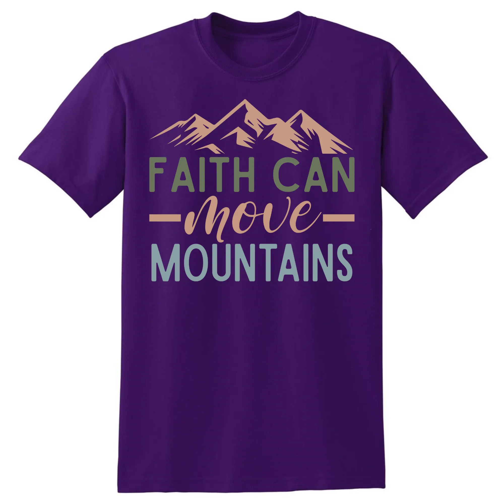 Faith Can Move Mountains T-Shirt - Unisex Youth & Adult Sizes