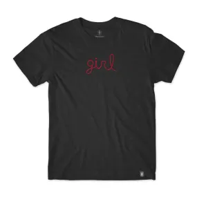 Girl Tuesday (Red) Tee - Black
