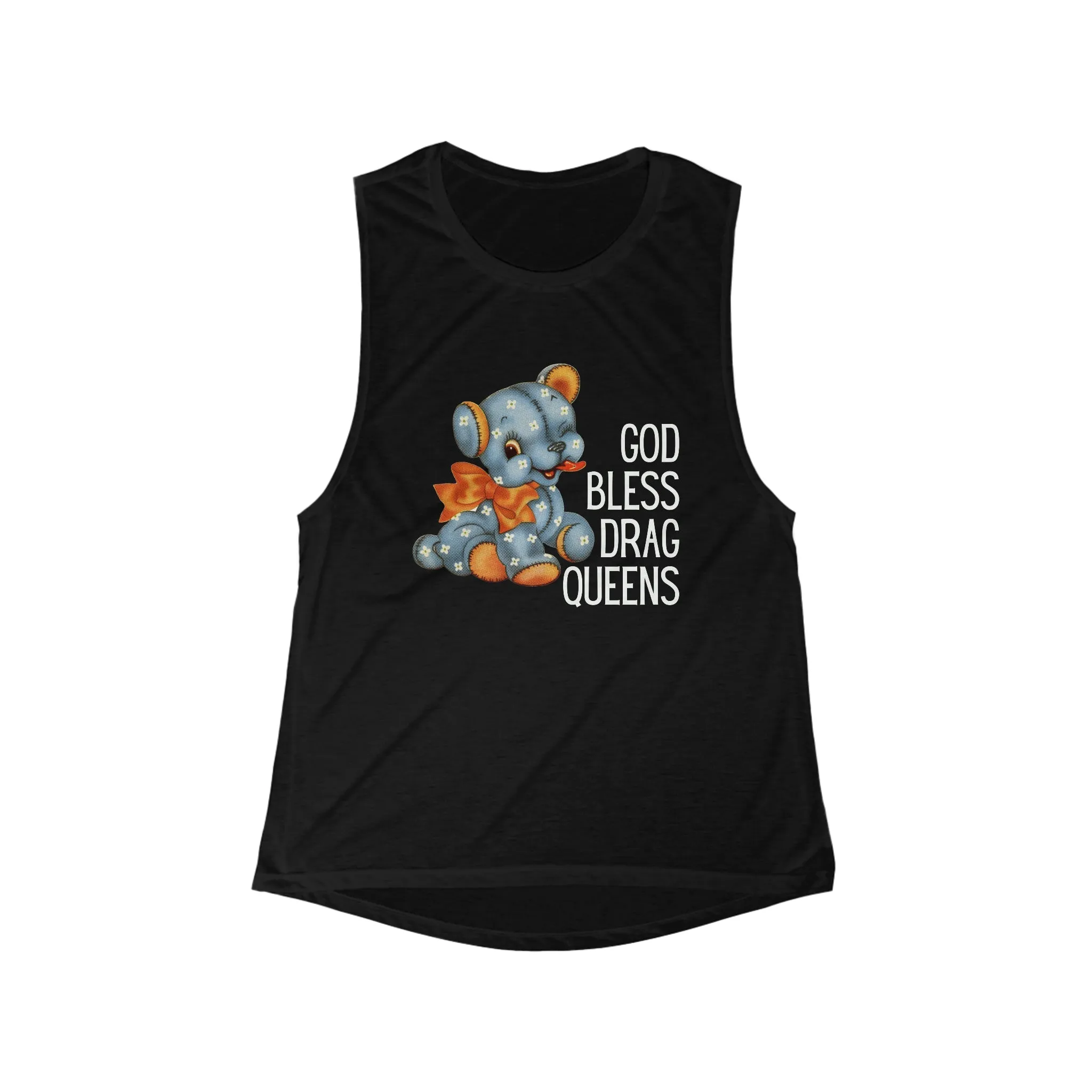 God Bless Drag Queens Flowy Scoop Muscle Tank