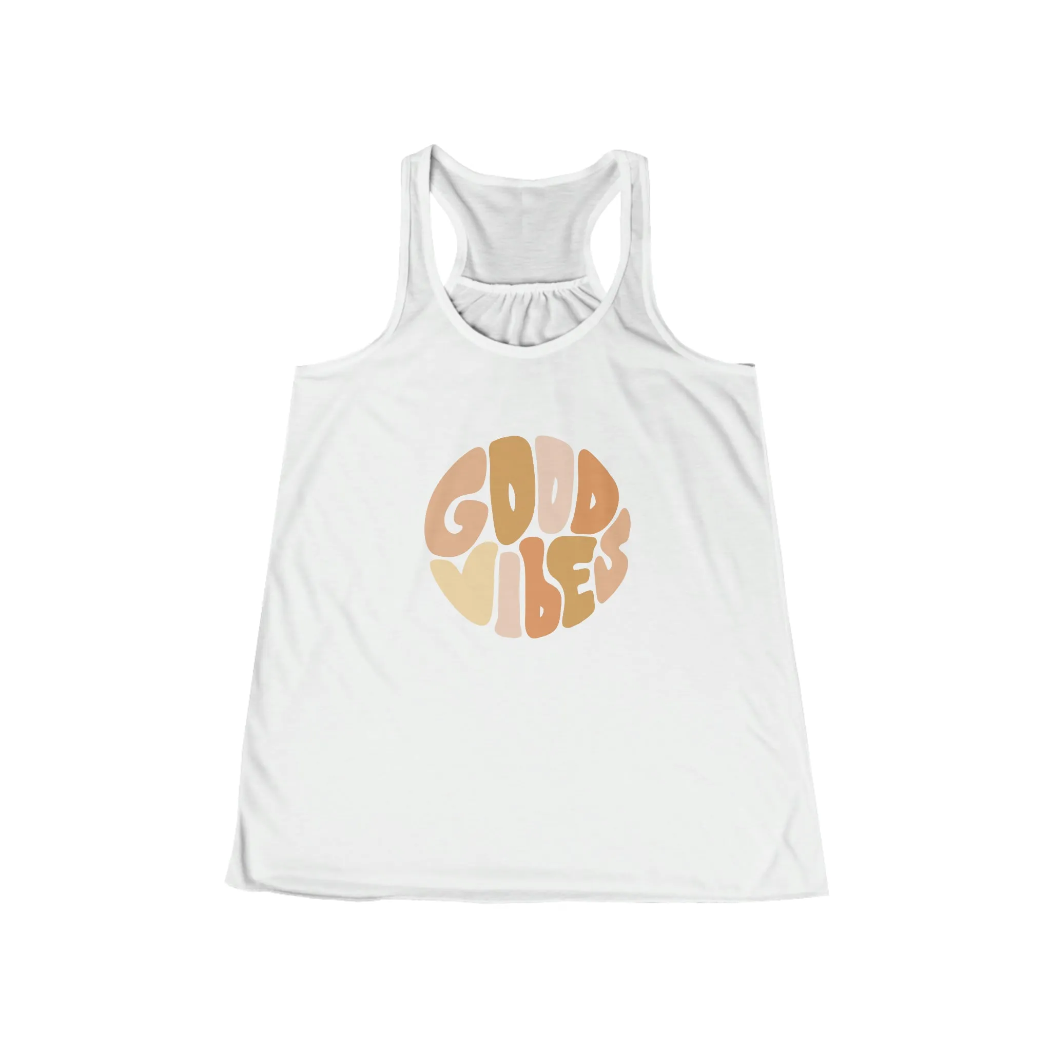 Good Vibes Retro Women's Flowy Racerback Tank