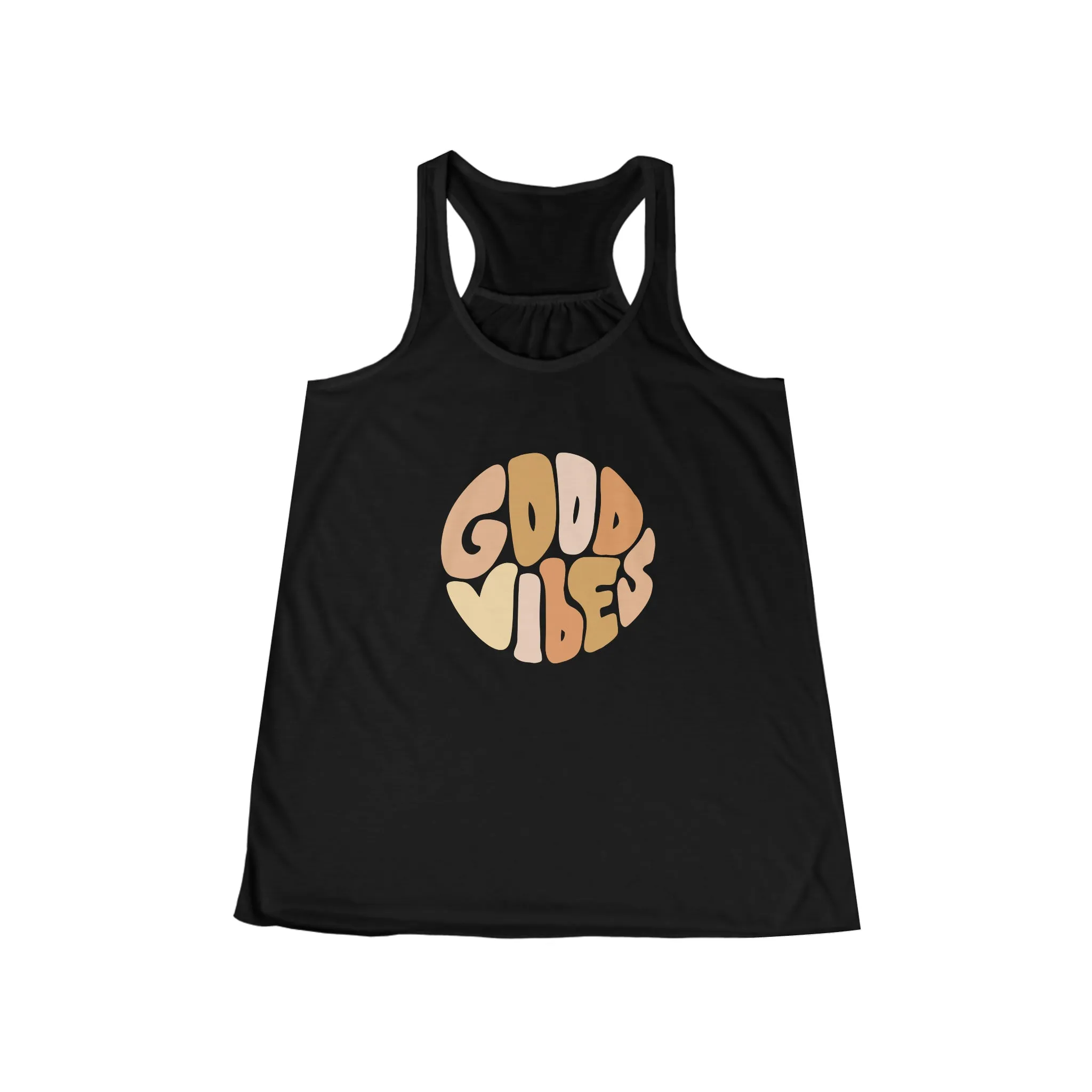 Good Vibes Retro Women's Flowy Racerback Tank