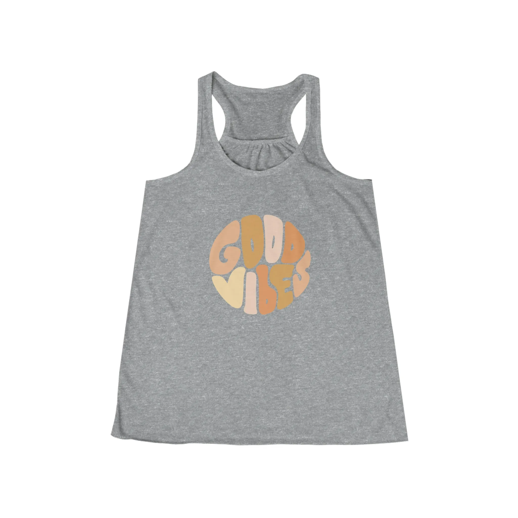 Good Vibes Retro Women's Flowy Racerback Tank
