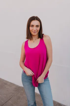 Here For Today Magenta Tank