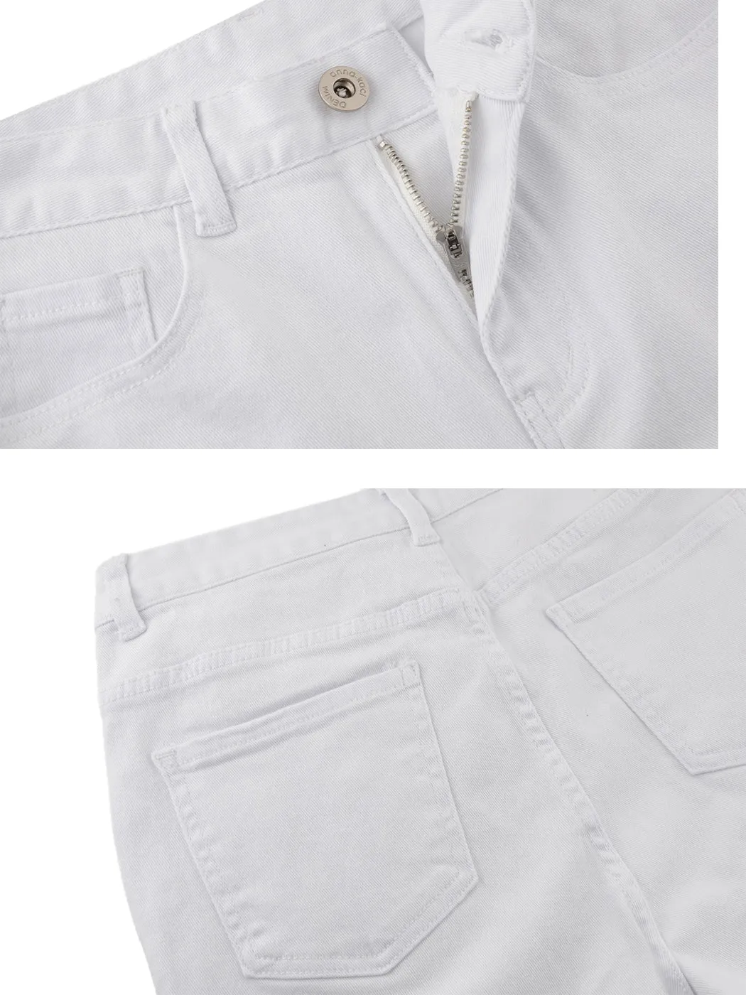 Juniors High Waist Ripped Holes Distressed Short Denim Jeans