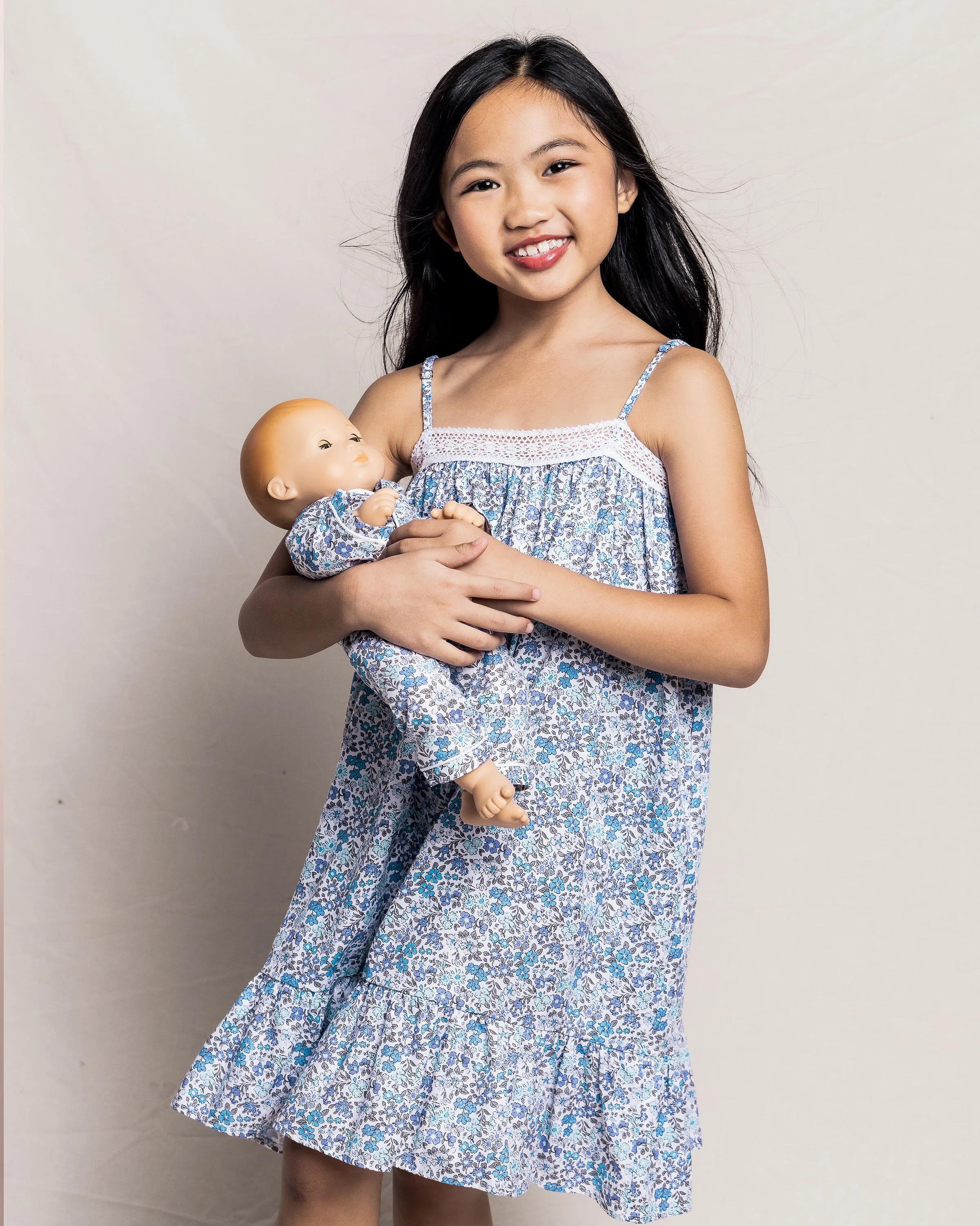 Kid's Twill Doll Pajamas Fleur D'Azur