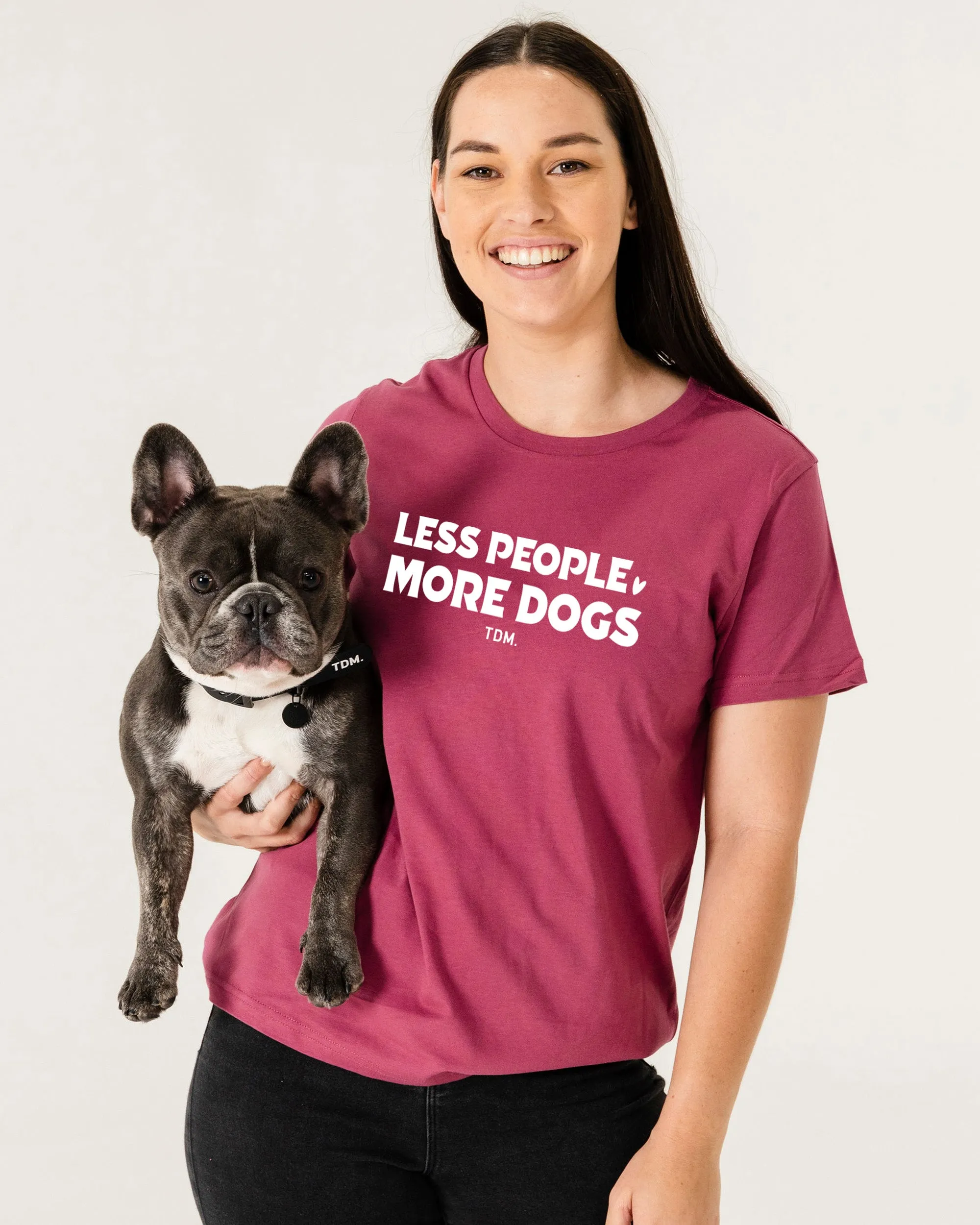 Less People More Dogs Classic T-Shirt: Size XS